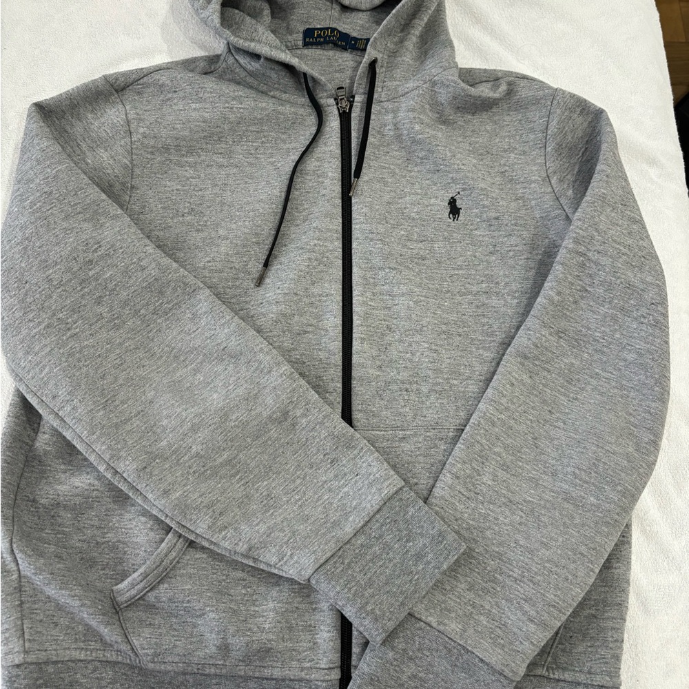 polo ralph lauren zip up grey sweater